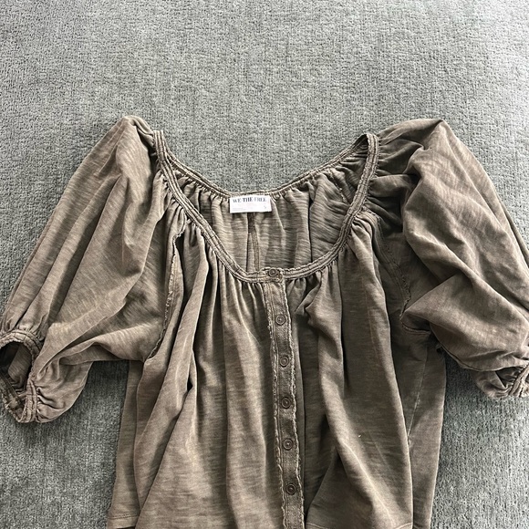 Free People Puff sleeve button down blouse - Picture 4 of 4